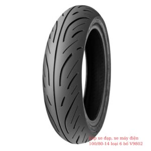 Lốp xe đạp, xe máy điện 100/80-14 V9802 6PR/TL loại 6 bố