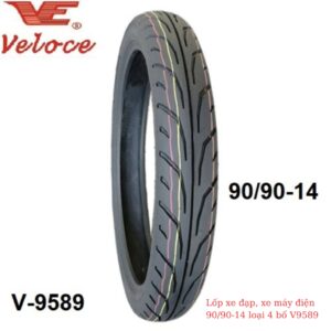 Lốp xe đạp, xe máy điện 90/90-14 V9589 4PR/TL loại 4 bố