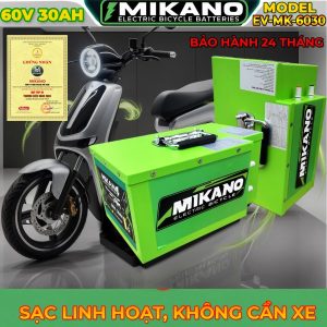 Pin lithium 60v 30Ah MIKANO Chính Hãng - Pin xe điện xe máy điện